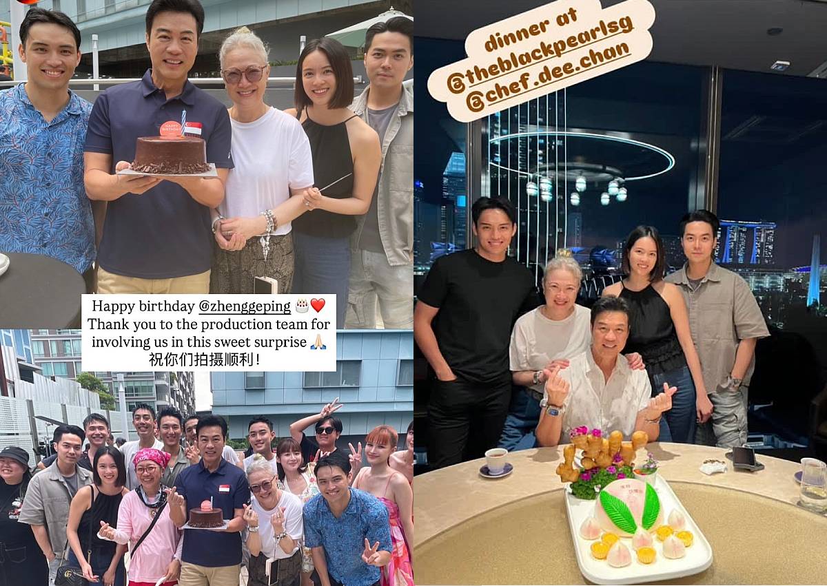 Zheng Geping gets surprise birthday celebration on drama set