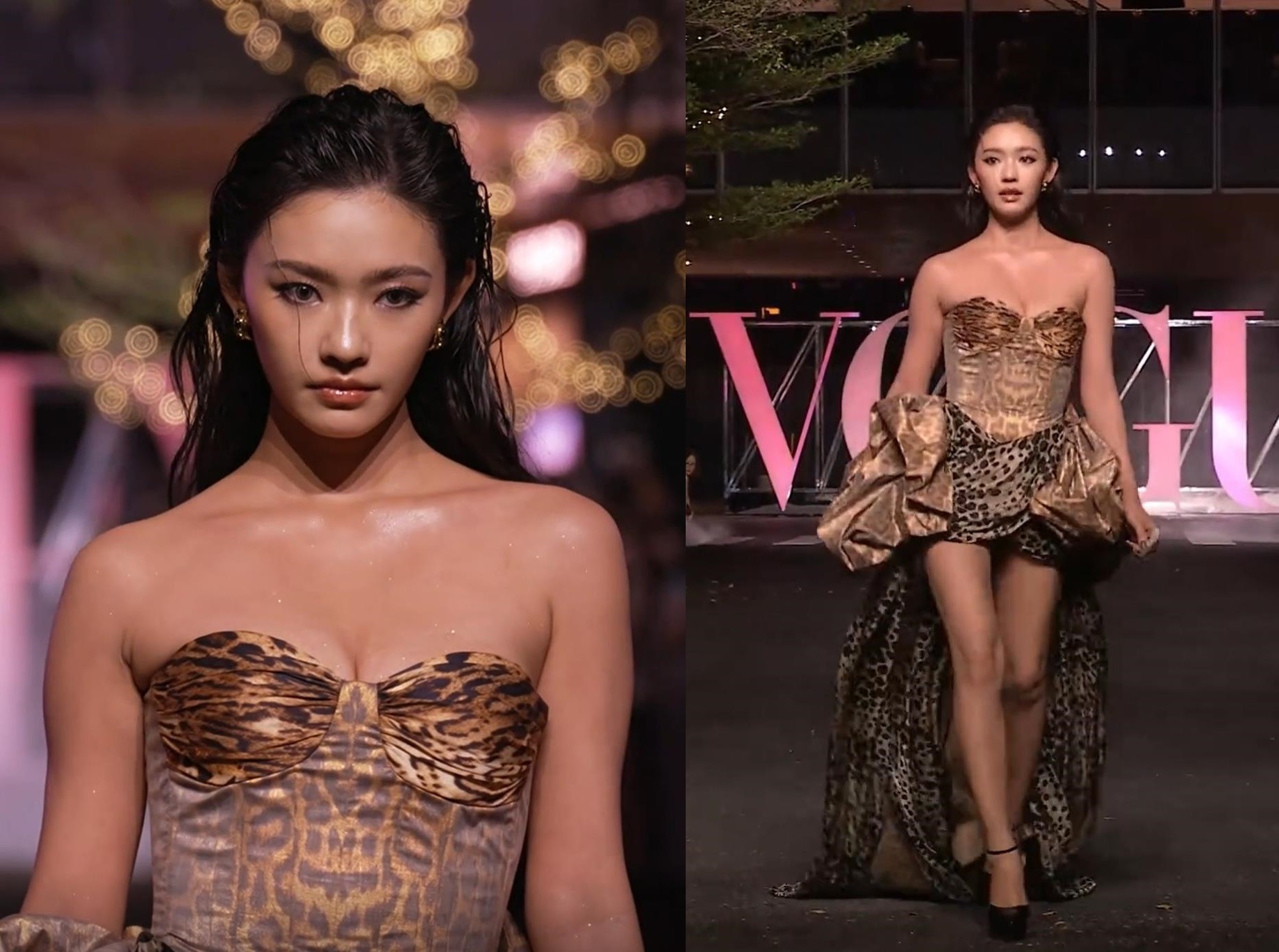 VOGUE盛典女明星走秀生图：林允金晨真敢穿，古力娜扎朱珠好美