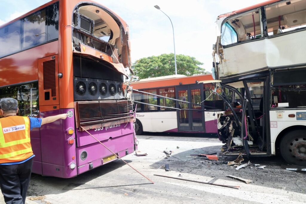 13 Sent to Hospital After Tampines Crash Involving Two Double-Decker Buses and a Car
