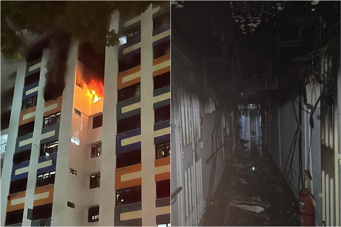 Fire breaks out at Chai Chee Avenue HDB block; 3 taken to hospital, 50 residents evacuated