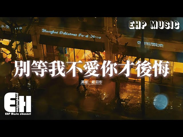 戴羽彤 - 別等我不爱你才后悔『我的心 能够为你炙热到命都不要，也能冷到你的葬礼一滴眼泪也不掉。』【动态歌词MV】