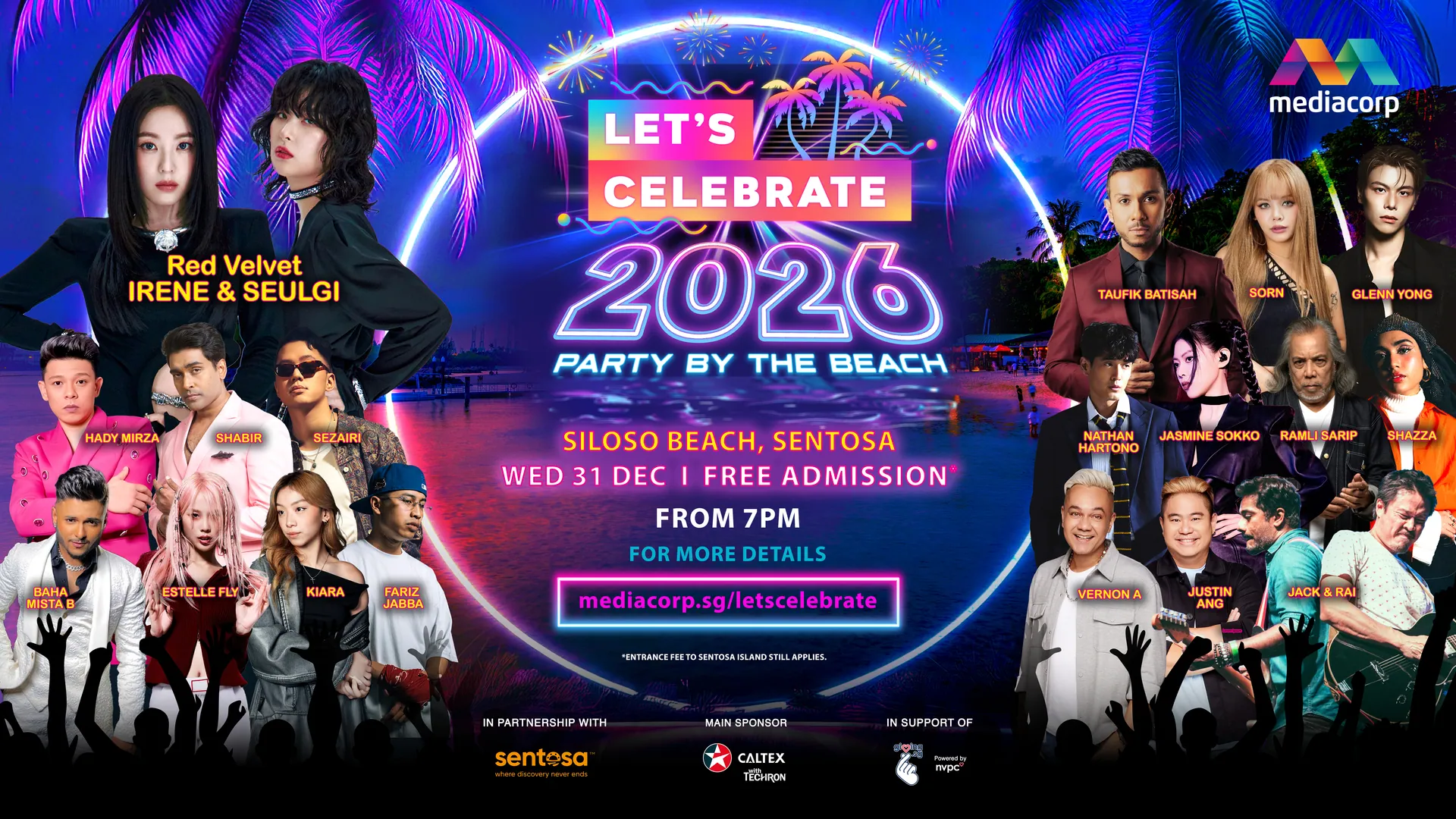 Red Velvet's IRENE & SEULGI join SORN, Glenn Yong, Sezairi, & more for 'Mediacorp’s Let’s Celebrate 2026'