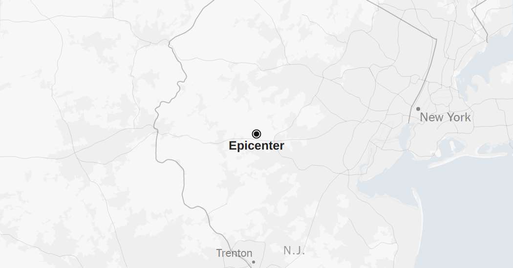 Map: 2.4-Magnitude Earthquake Reported in New Jersey
