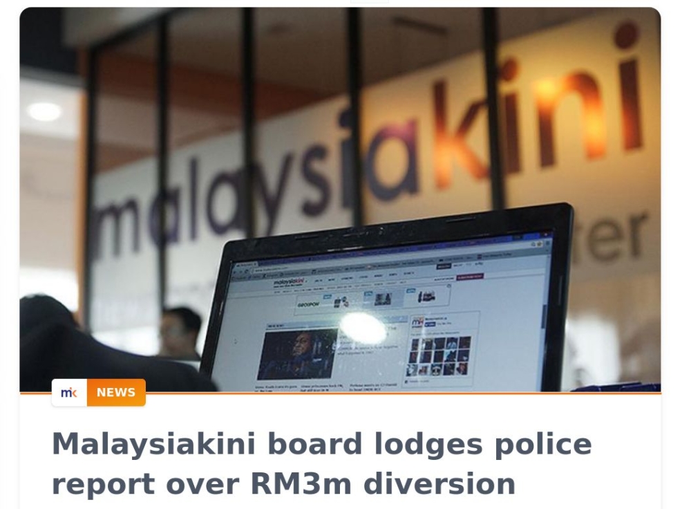 Malaysiakini claims RM3m diverted by former key employees