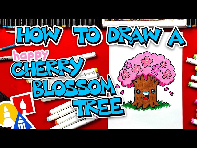 How To Draw A Happy Cherry Blossom Tree