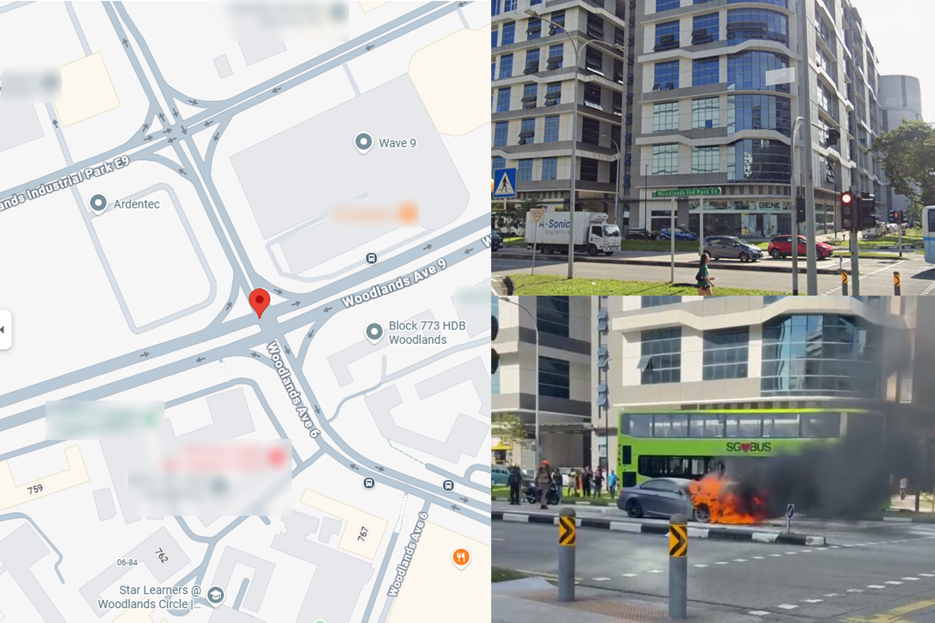 Car catches fire in Woodlands; no injuries reported