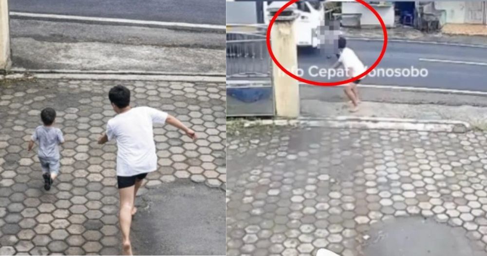 Indonesian boy, 6, runs onto road while calling for mother, struck & killed by truck