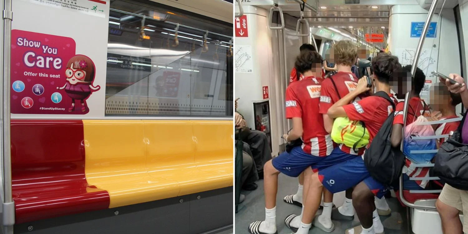 5 Teenagers spotted sharing priority seat on mrt, netizens say It’s just ‘kids being kids’