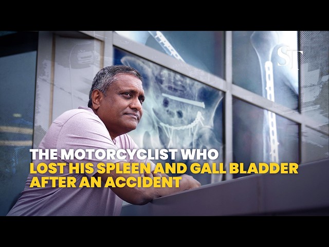 The motorcyclist who went through 9 surgical operations after a near-fatal crash.