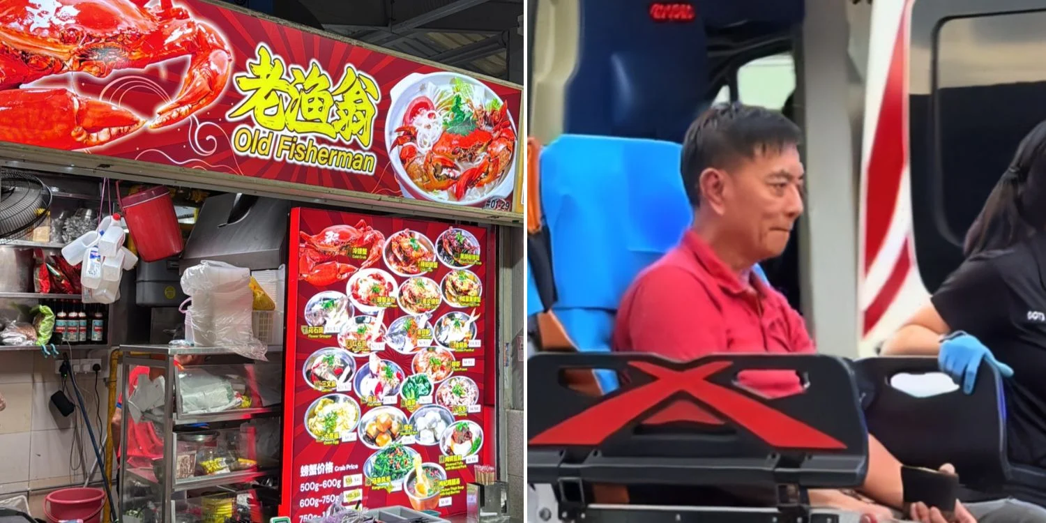 Actor-turned-hawker huang yiliang  sent to hospital after alleged  assault at circuit road hawker centre