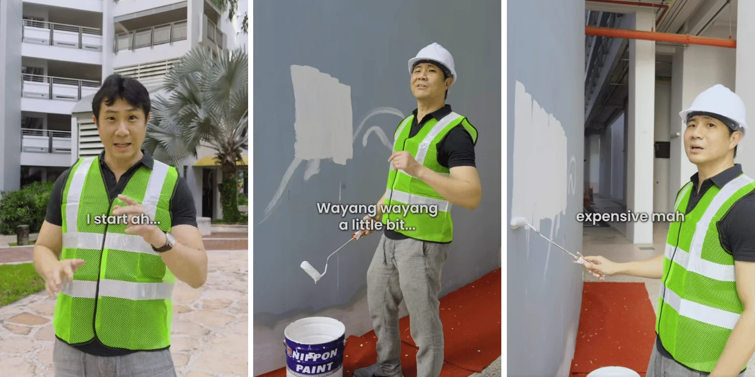 Jamus lim adopts singlish-speaking ‘contractor lim’ persona, announces ‘cool paint’ rollout in Sengkang