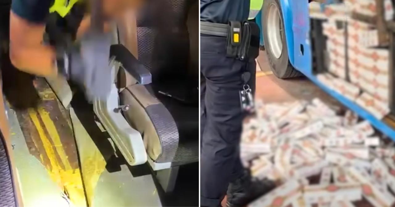 ICA officers hack open bus with axe at Woodlands Checkpoint, find duty-unpaid cigarettes, M’sian man, 42, arrested