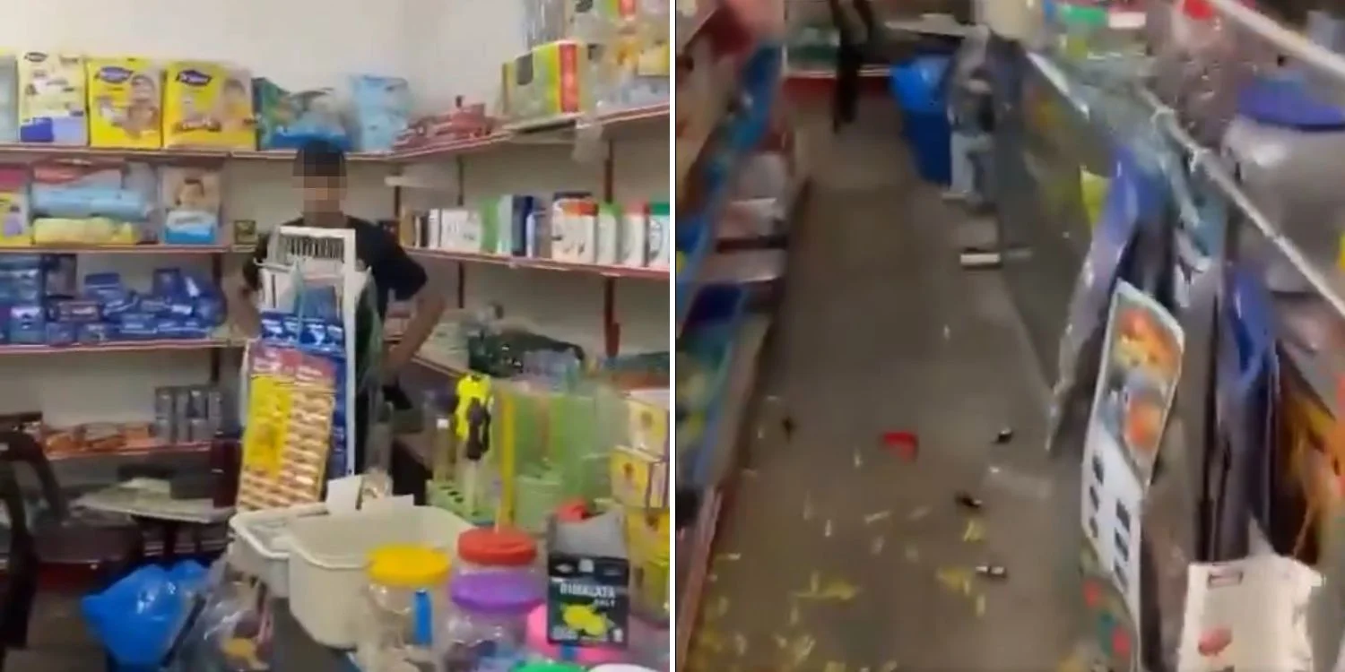 M’sian man knocks items off grocery store shelves after accusing foreign worker of operating business illegally